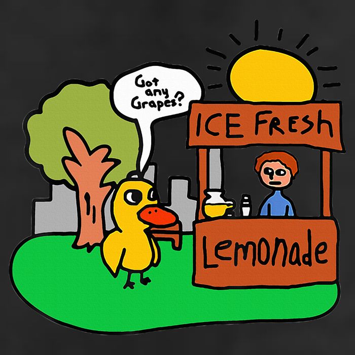 Ice Fresh Lemonade Got Any Grapes Duck Funny Gift  Cool Comfort Performance Bucket Hat