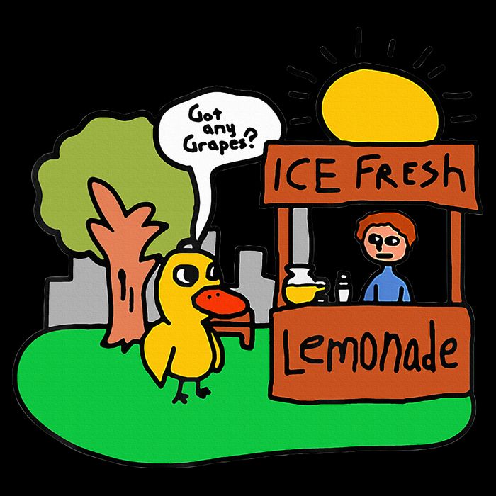 Ice Fresh Lemonade Got Any Grapes Duck Funny Gift  Bucket Hat