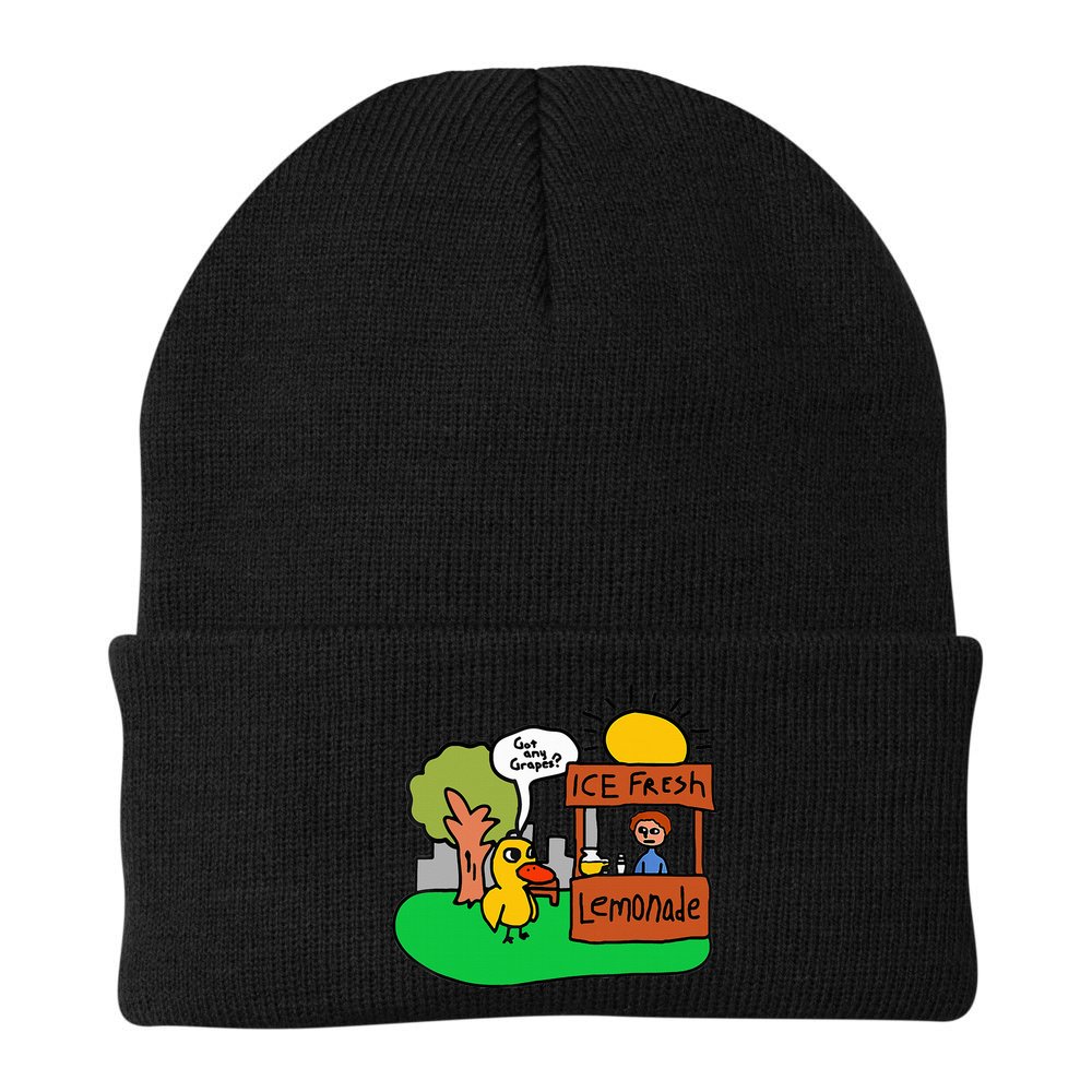 Ice Fresh Lemonade Got Any Grapes Duck Funny Gift  Beanie