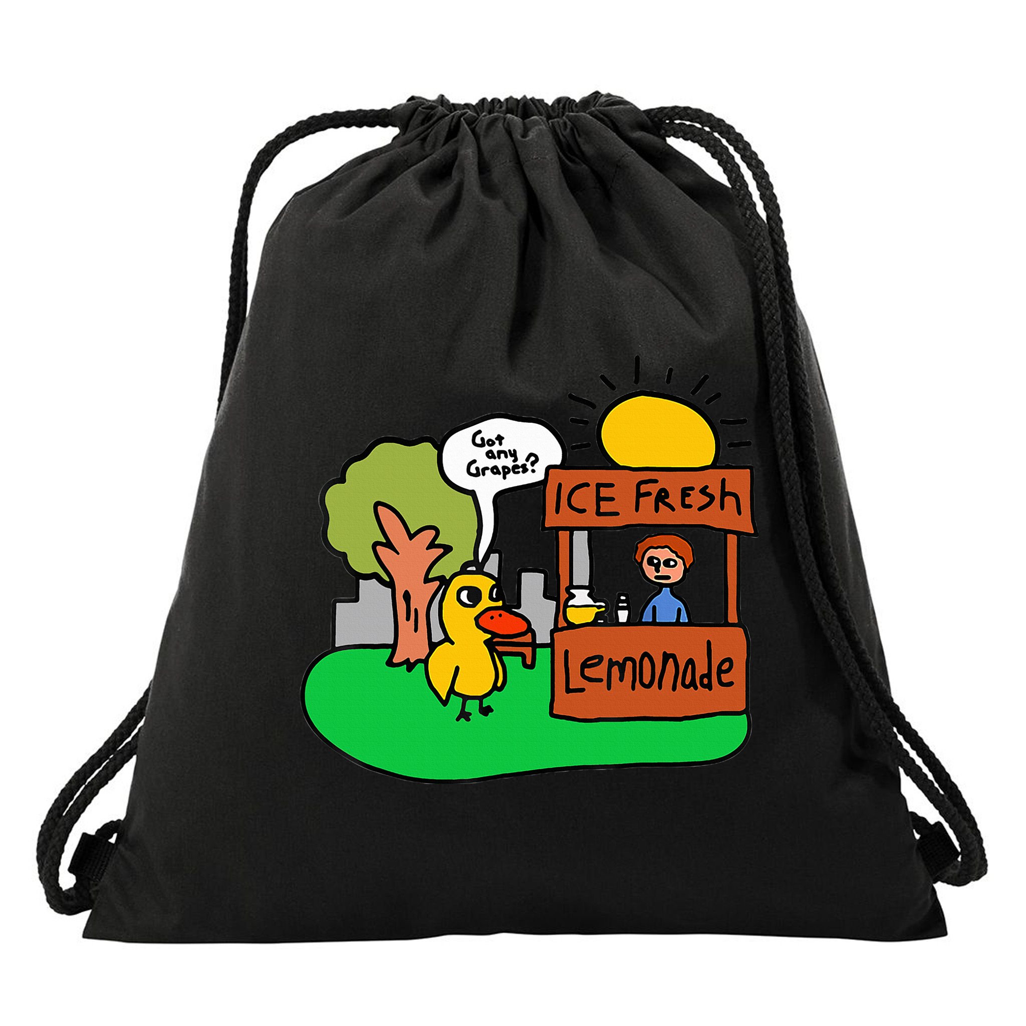 Ice Fresh Lemonade Got Any Grapes Duck Funny Gift  Drawstring Bag