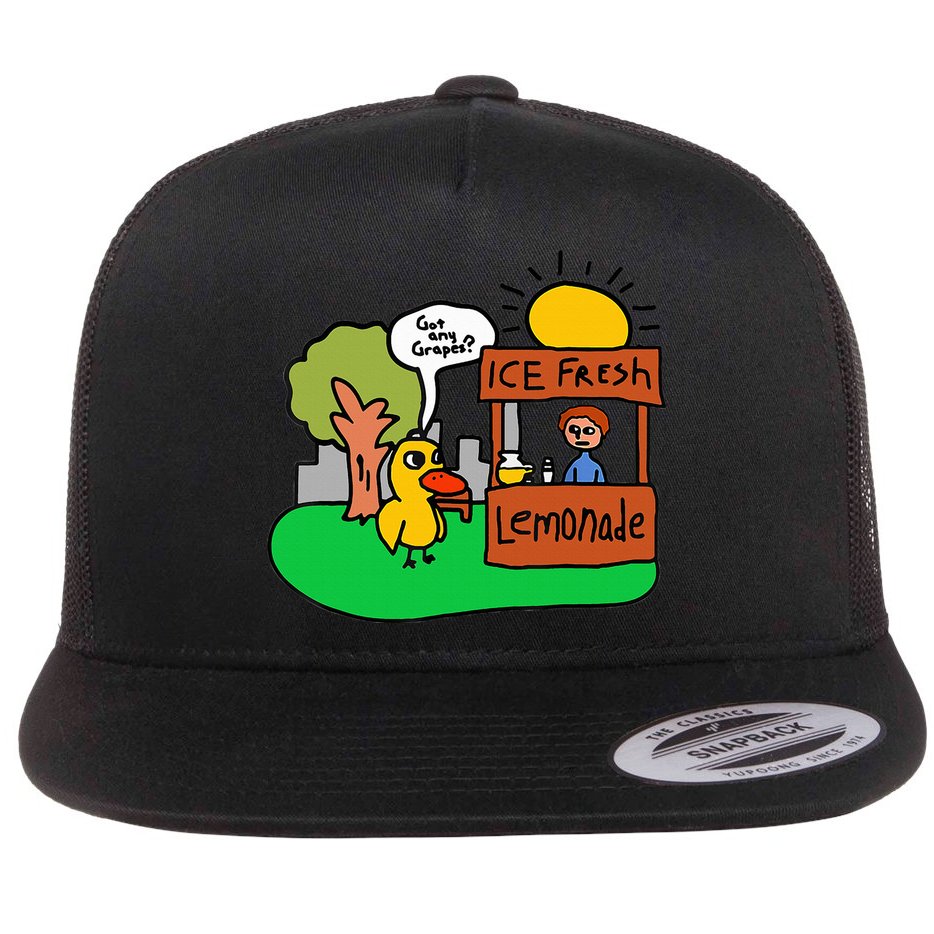 Ice Fresh Lemonade Got Any Grapes Duck Funny Gift  Flat Bill Trucker Hat
