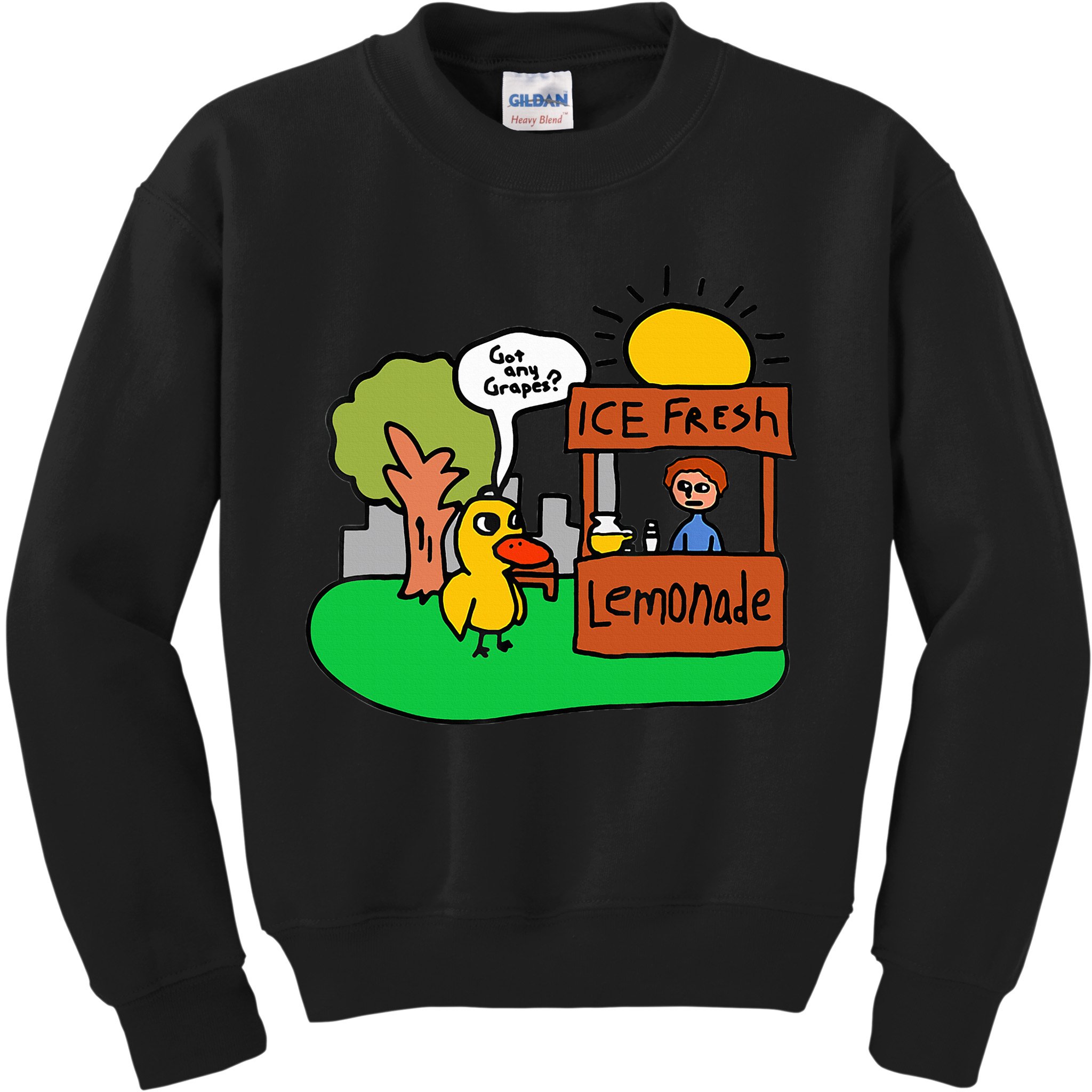 Ice Fresh Lemonade Got Any Grapes Duck Funny Gift  Kids Sweatshirt