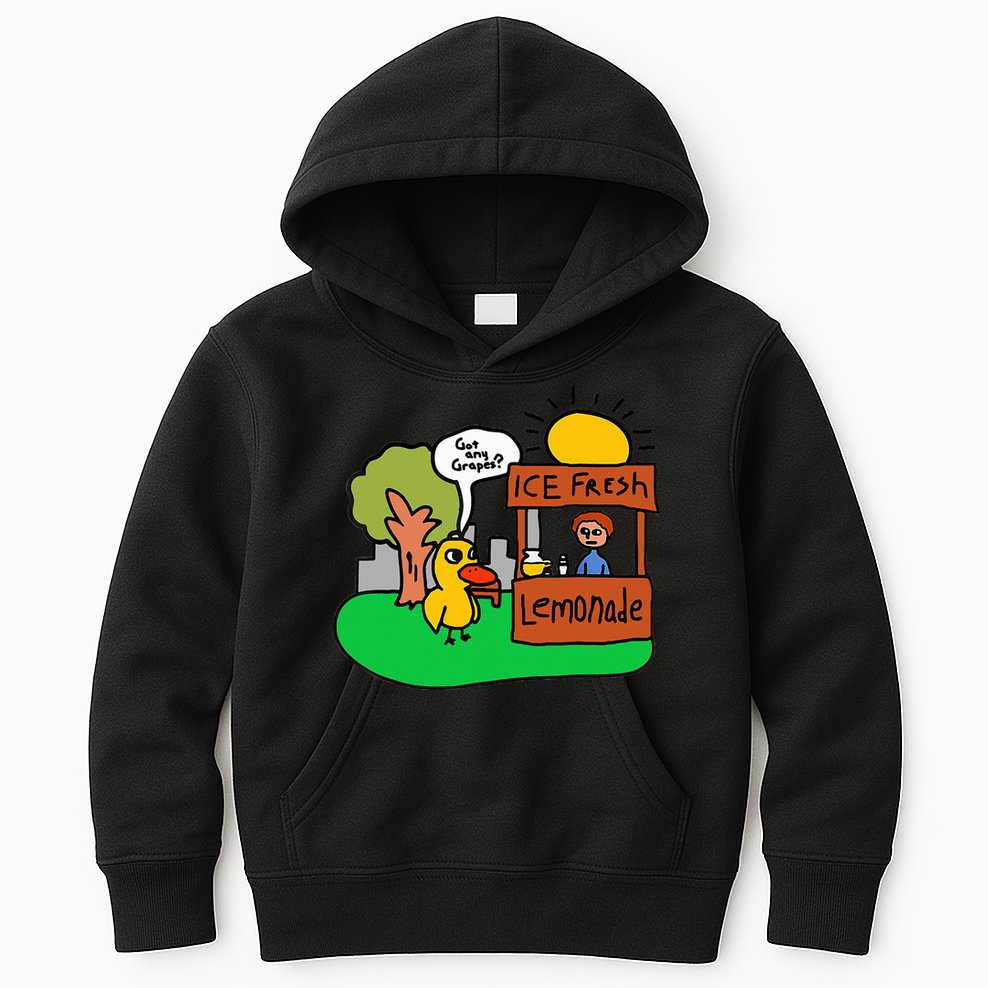 Ice Fresh Lemonade Got Any Grapes Duck Funny Gift  Kids Hoodie