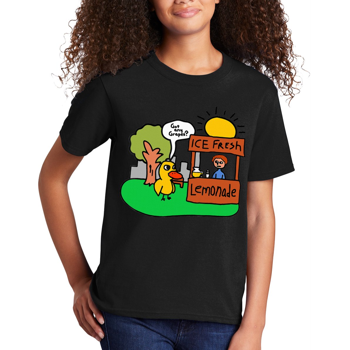 Ice Fresh Lemonade Got Any Grapes Duck Funny Gift  Kids T-Shirt