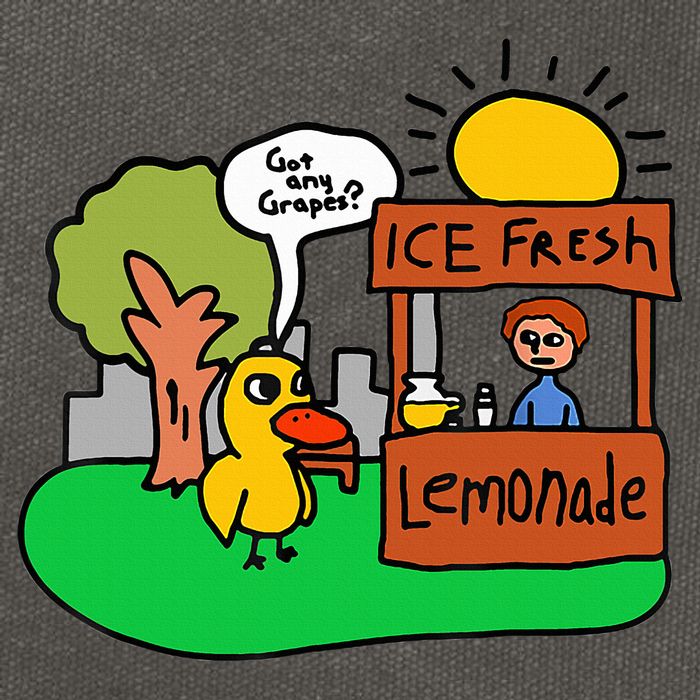 Ice Fresh Lemonade Got Any Grapes Duck Funny Gift  Cotton Canvas Backpack