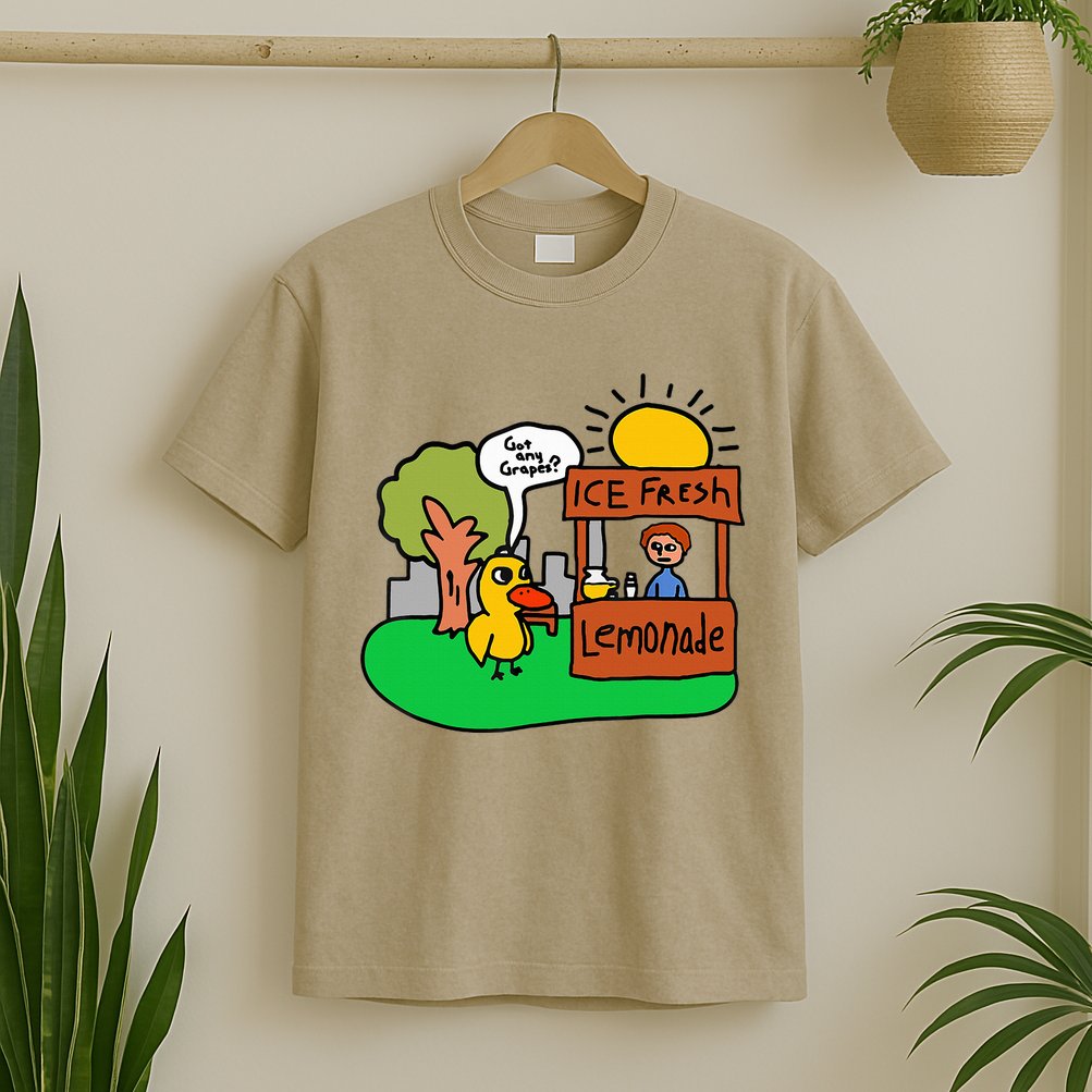 Ice Fresh Lemonade Got Any Grapes Duck Funny Gift  T-Shirt