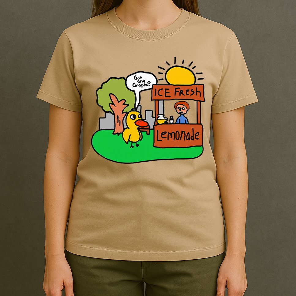 Ice Fresh Lemonade Got Any Grapes Duck Funny Gift  T-Shirt