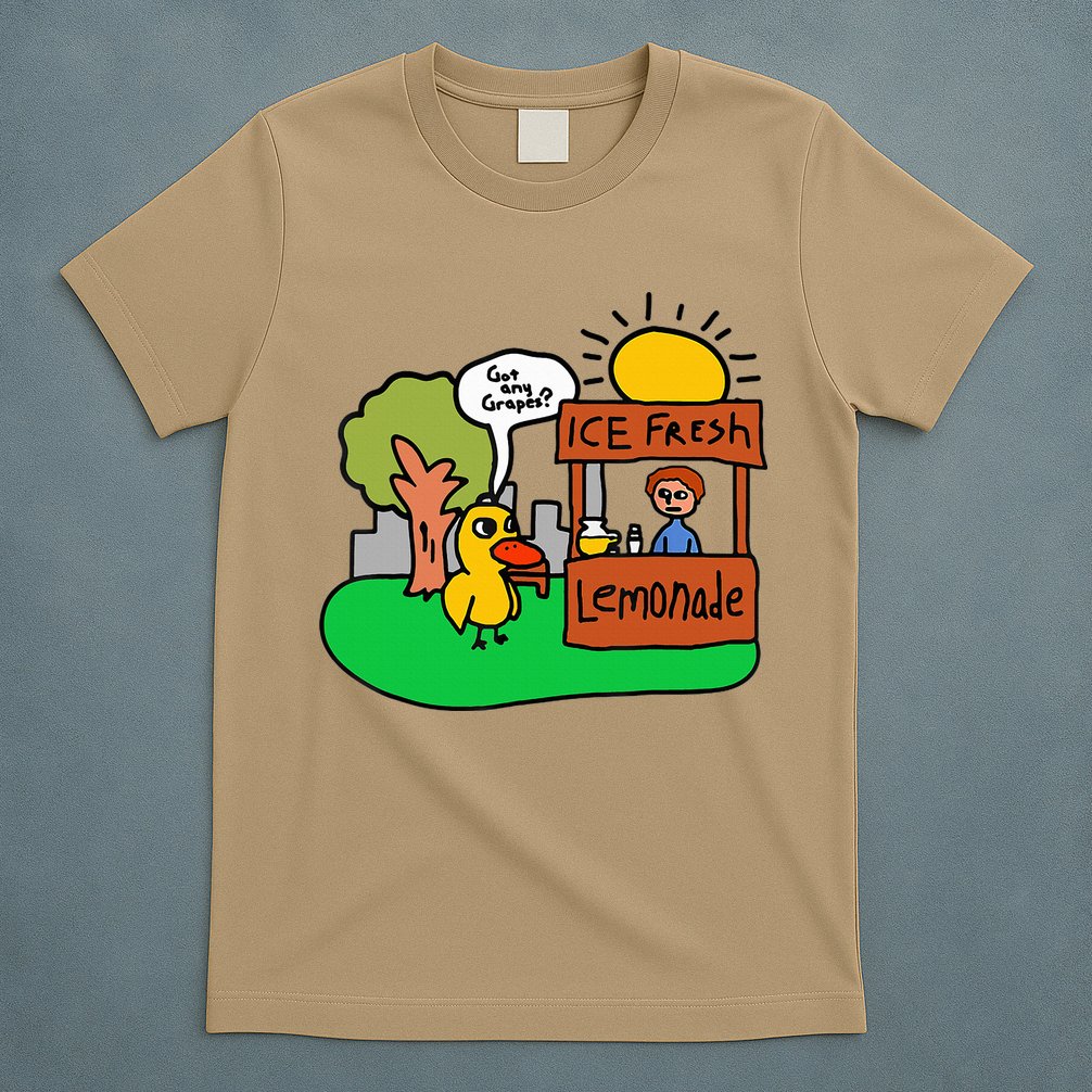Ice Fresh Lemonade Got Any Grapes Duck Funny Gift  T-Shirt