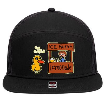 Ice Fresh Lemonade Duck Funny Got Any Grapes Love Gift 7 Panel Mesh Trucker Snapback Hat