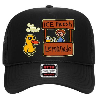 Ice Fresh Lemonade Duck Funny Got Any Grapes Love Gift High Crown Mesh Back Trucker Hat