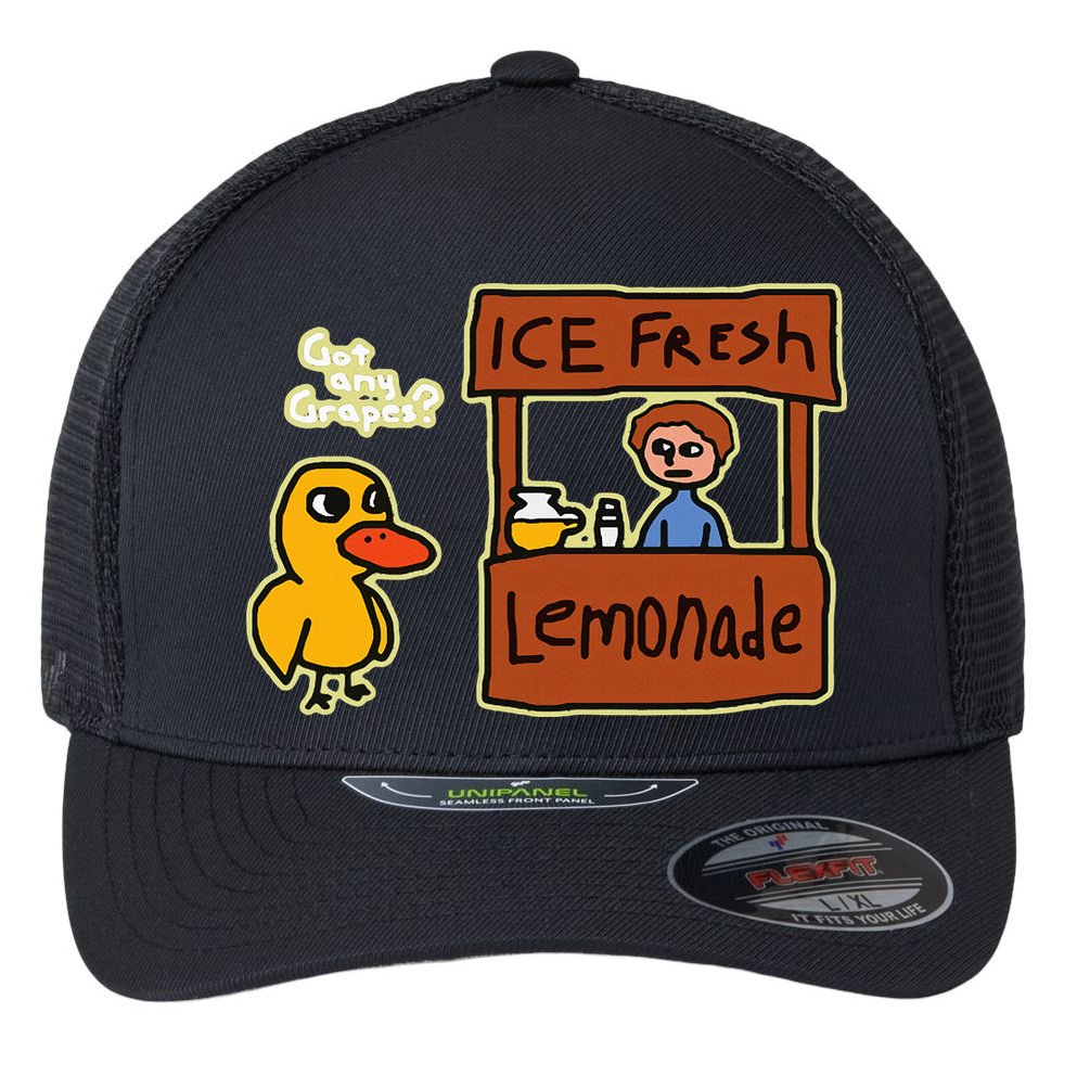 Ice Fresh Lemonade Duck Funny Got Any Grapes Love Gift Flexfit Unipanel Trucker Cap