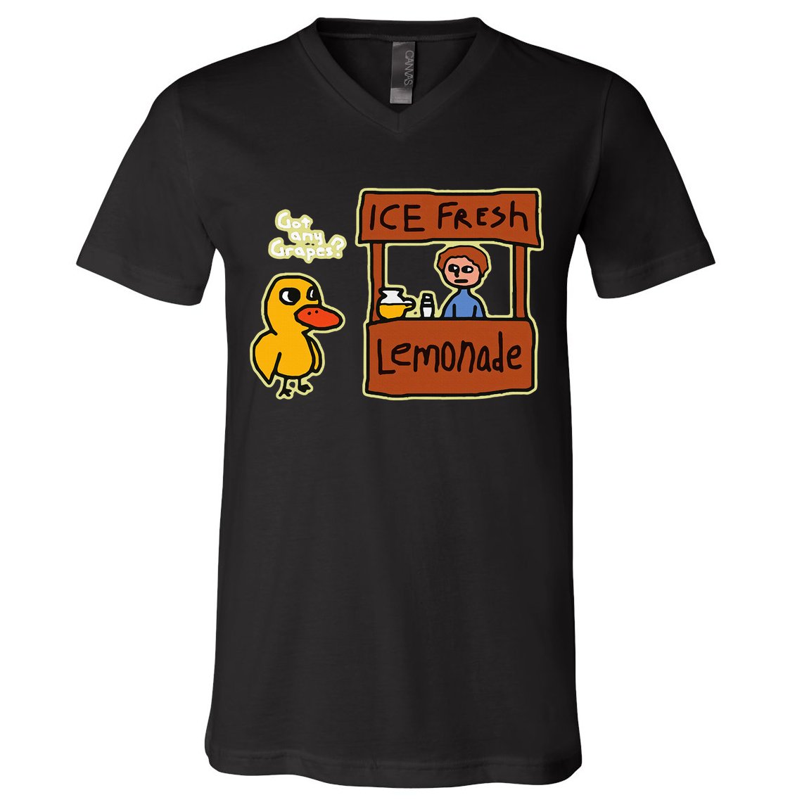 Ice Fresh Lemonade Duck Funny Got Any Grapes Love Gift V-Neck T-Shirt
