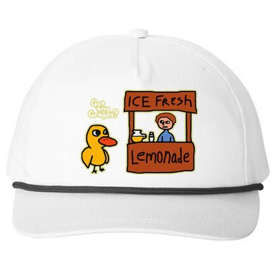 Ice Fresh Lemonade Duck Funny Got Any Grapes Love Gift Snapback Five-Panel Rope Hat