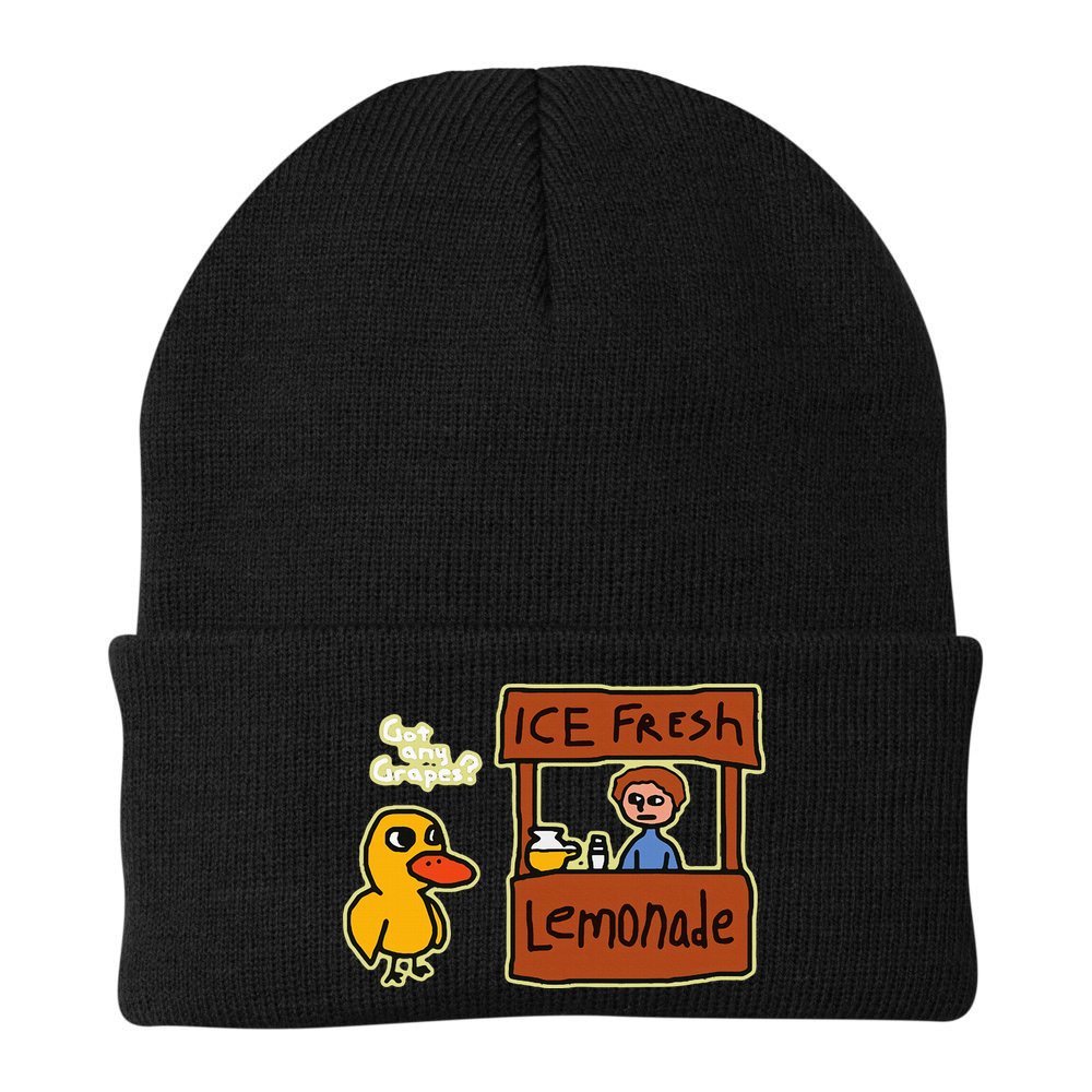 Ice Fresh Lemonade Duck Funny Got Any Grapes Love Gift Beanie