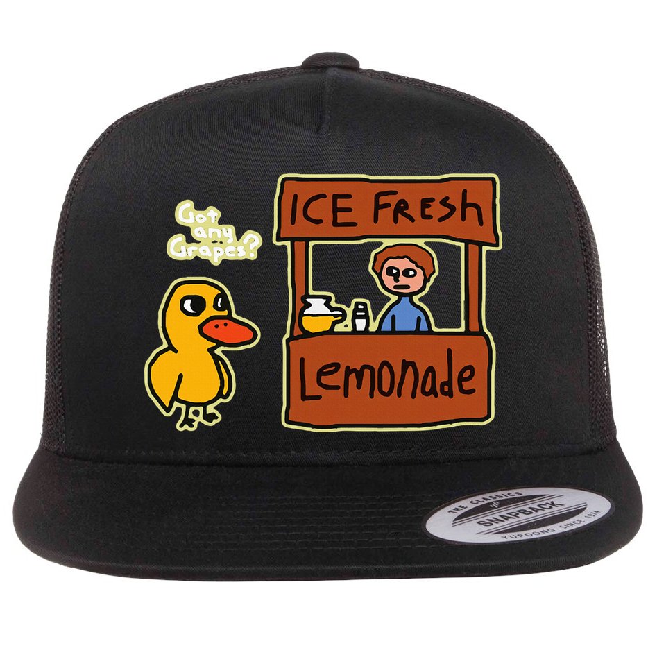 Ice Fresh Lemonade Duck Funny Got Any Grapes Love Gift Flat Bill Trucker Hat
