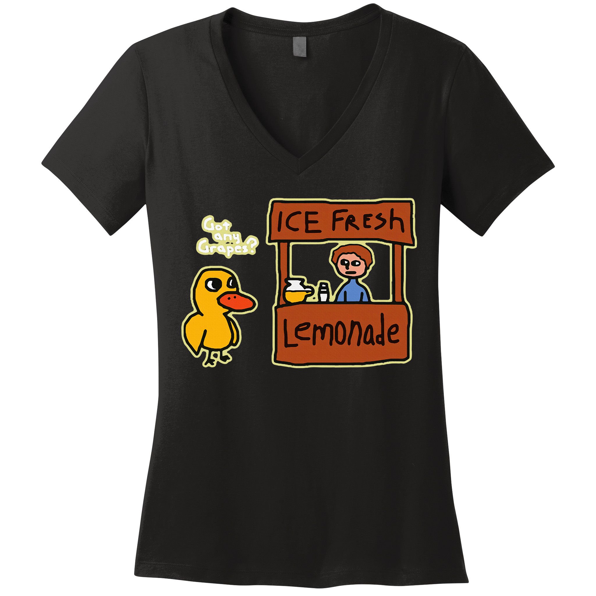 Ice Fresh Lemonade Duck Funny Got Any Grapes Love Gift Women's V-Neck T-Shirt