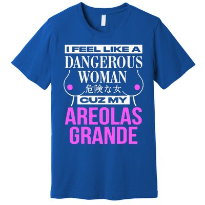 I Feel Like A Dangerous Woman Cuz My Areolas Grande Premium T-Shirt