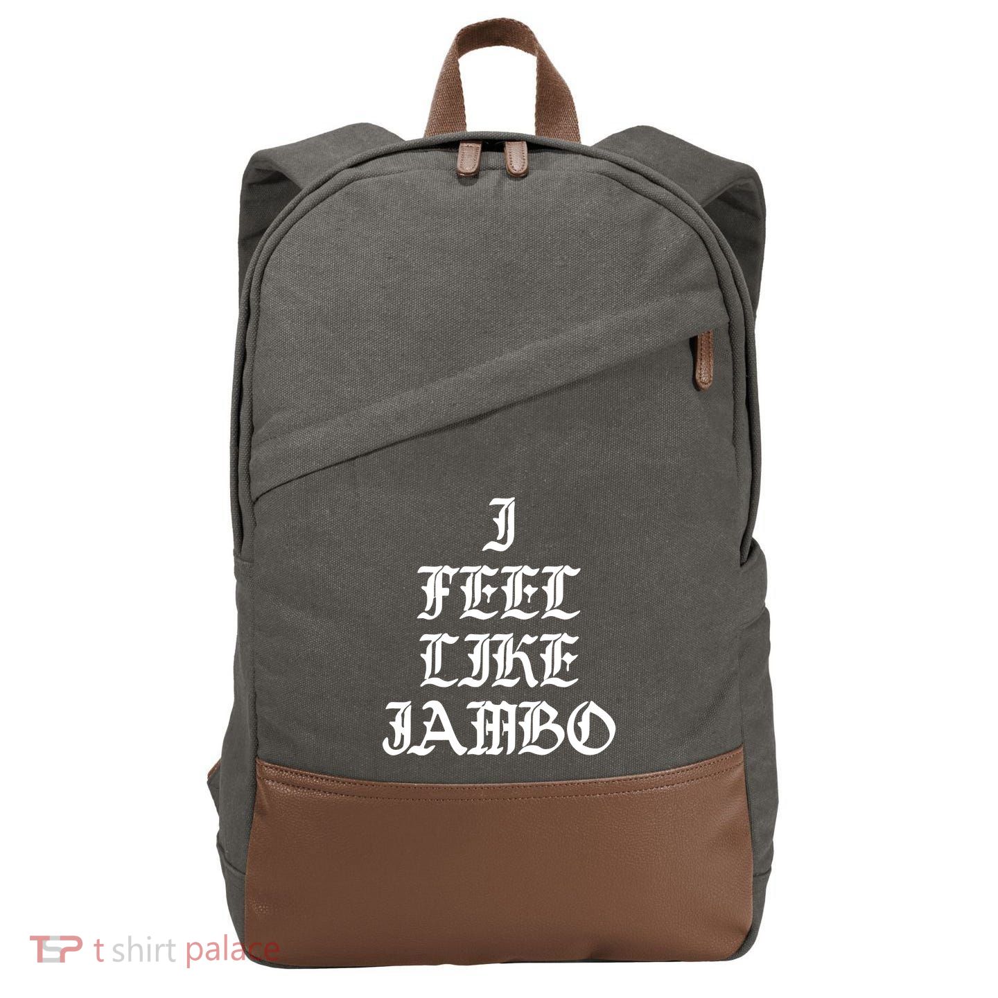 I Feel Like Jambo Cotton Canvas Backpack