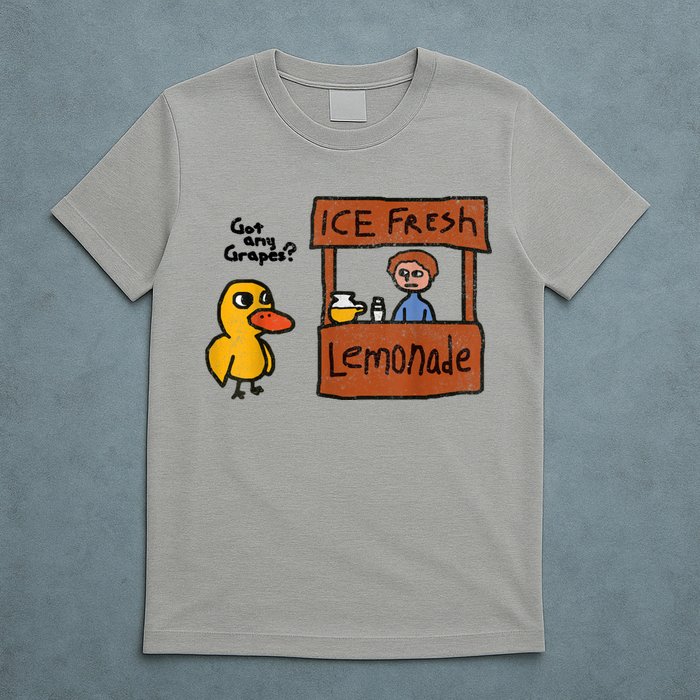 Ice Fresh Lemonade Got Any Grapes Duck Funny Gift T-Shirt