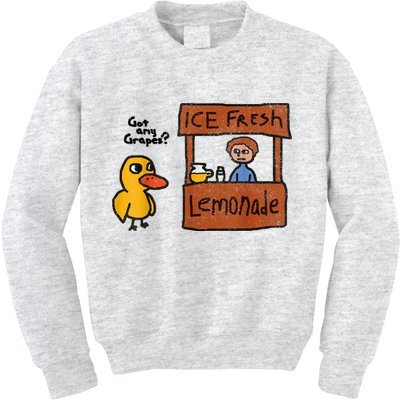 Ice Fresh Lemonade Got Any Grapes Duck Funny Gift Kids Sweatshirt