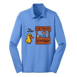 Ice Fresh Lemonade Got Any Grapes Duck Funny Gift Silk Touch Performance Long Sleeve Polo