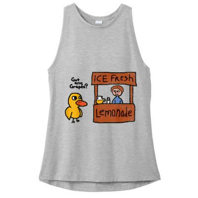 Ice Fresh Lemonade Got Any Grapes Duck Funny Gift Ladies PosiCharge Tri-Blend Wicking Tank