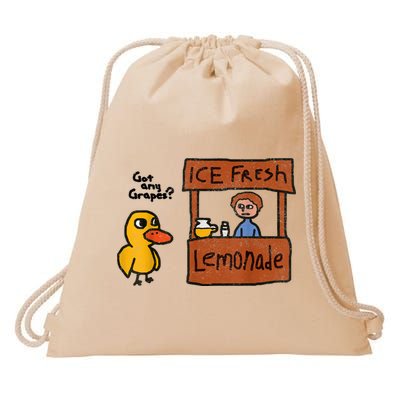 Ice Fresh Lemonade Got Any Grapes Duck Funny Gift Drawstring Bag