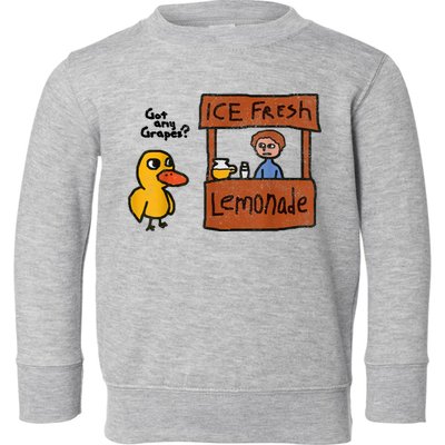 Ice Fresh Lemonade Got Any Grapes Duck Funny Gift Toddler Sweatshirt