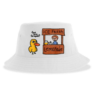 Ice Fresh Lemonade Got Any Grapes Duck Funny Gift Sustainable Bucket Hat