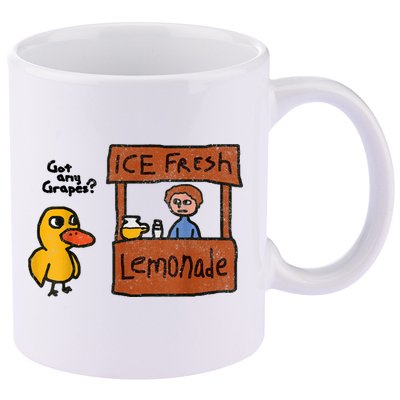 Ice Fresh Lemonade Got Any Grapes Duck Funny Gift 11oz C Handle Ceramic Mug