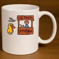 Ice Fresh Lemonade Got Any Grapes Duck Funny Gift 11oz C Handle Ceramic Mug