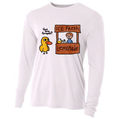 Ice Fresh Lemonade Got Any Grapes Duck Funny Gift Cooling Performance Long Sleeve Crew
