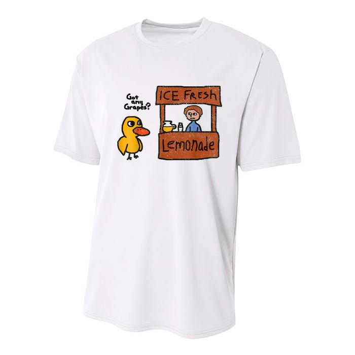 Ice Fresh Lemonade Got Any Grapes Duck Funny Gift Youth Performance Sprint T-Shirt