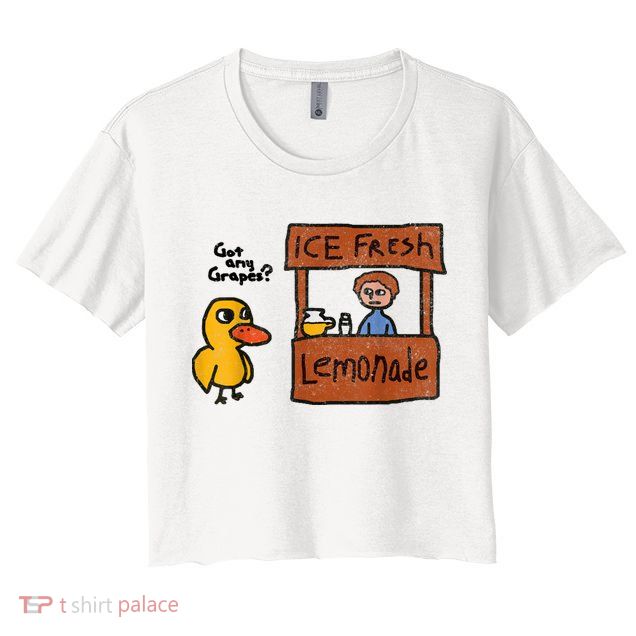 Ice Fresh Lemonade Got Any Grapes Duck Funny Gift Crop Top
