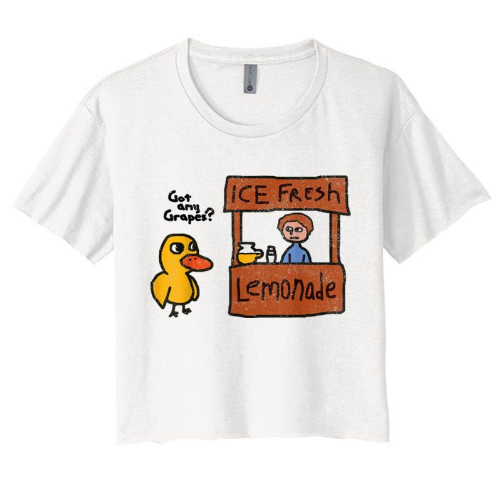 Ice Fresh Lemonade Got Any Grapes Duck Funny Gift Crop Top