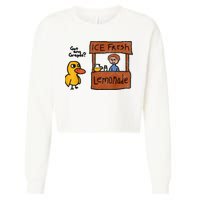 Ice Fresh Lemonade Got Any Grapes Duck Funny Gift Cropped Pullover Crew