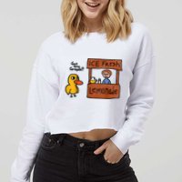 Ice Fresh Lemonade Got Any Grapes Duck Funny Gift Cropped Pullover Crew