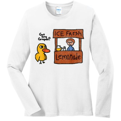 Ice Fresh Lemonade Got Any Grapes Duck Funny Gift Ladies Long Sleeve Shirt