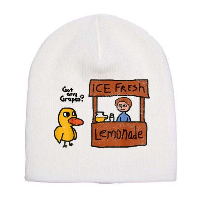 Ice Fresh Lemonade Got Any Grapes Duck Funny Gift Short Acrylic Beanie