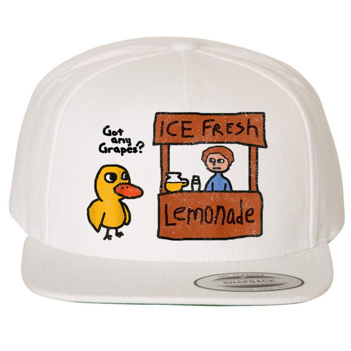 Ice Fresh Lemonade Got Any Grapes Duck Funny Gift Wool Snapback Cap