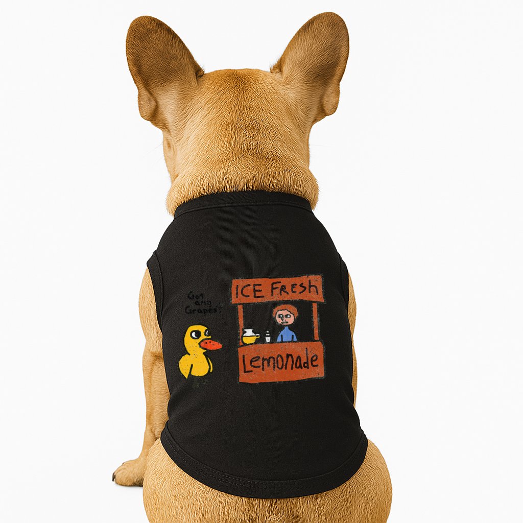 Ice Fresh Lemonade Got Any Grapes Duck Funny Gift Doggie Tank