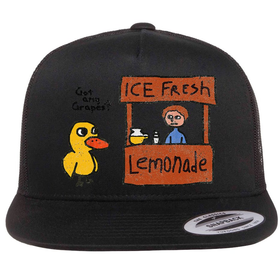 Ice Fresh Lemonade Got Any Grapes Duck Funny Gift Flat Bill Trucker Hat