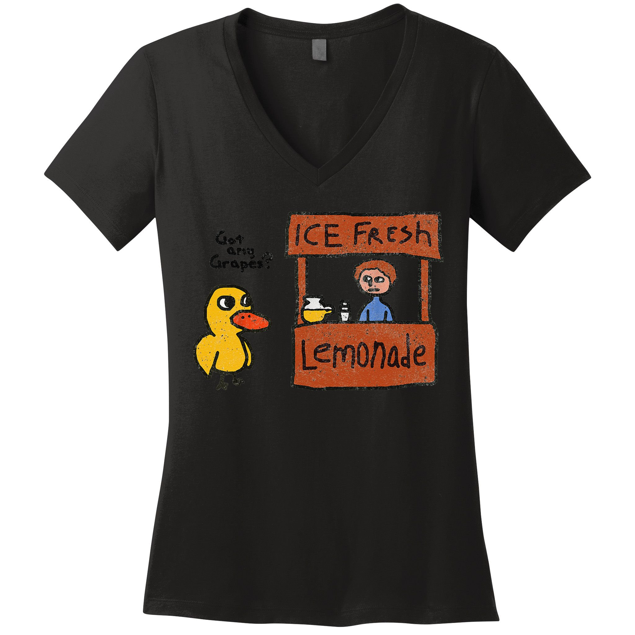 Ice Fresh Lemonade Got Any Grapes Duck Funny Gift Women's V-Neck T-Shirt
