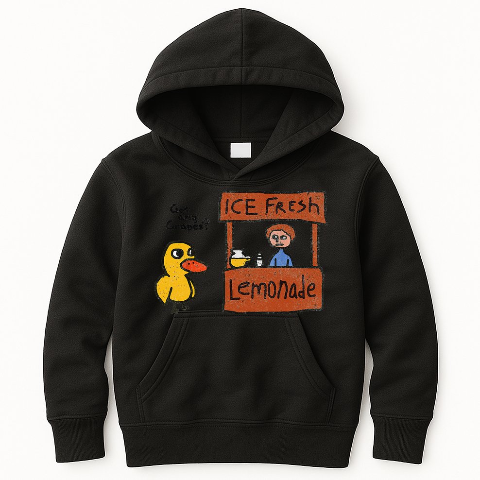 Ice Fresh Lemonade Got Any Grapes Duck Funny Gift Kids Hoodie