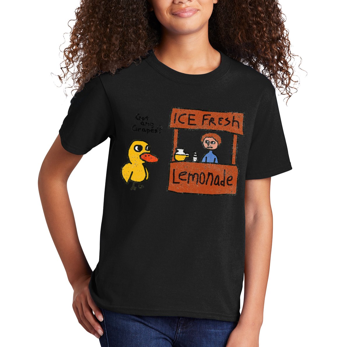 Ice Fresh Lemonade Got Any Grapes Duck Funny Gift Kids T-Shirt