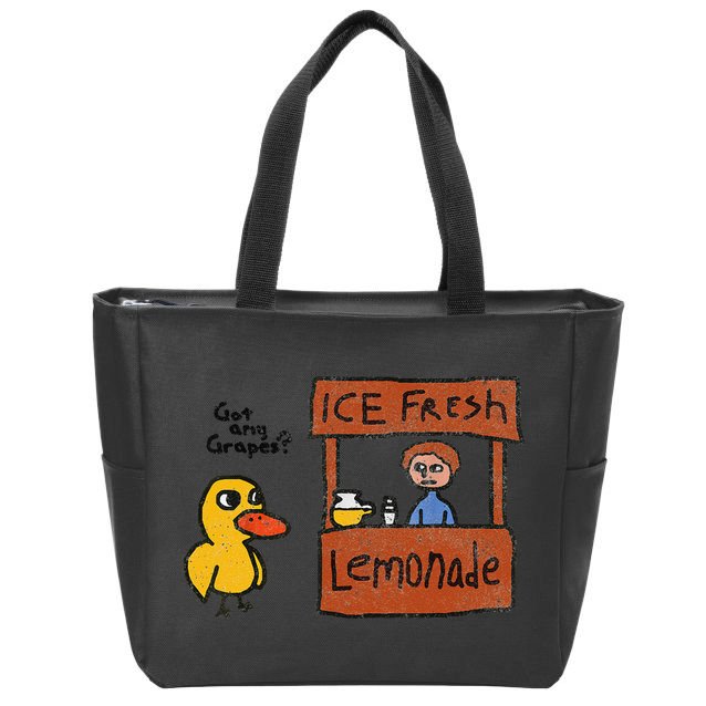 Ice Fresh Lemonade Got Any Grapes Duck Funny Gift Zip Tote Bag