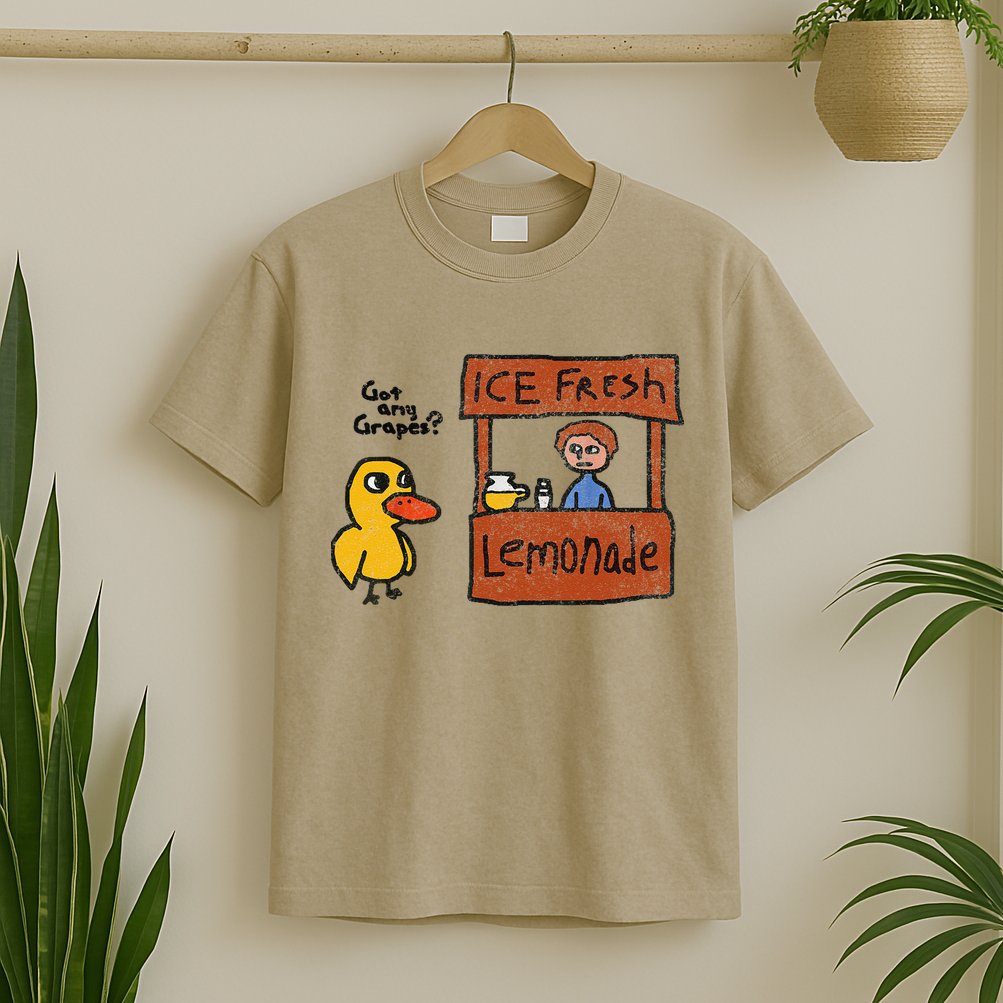 Ice Fresh Lemonade Got Any Grapes Duck Funny Gift T-Shirt
