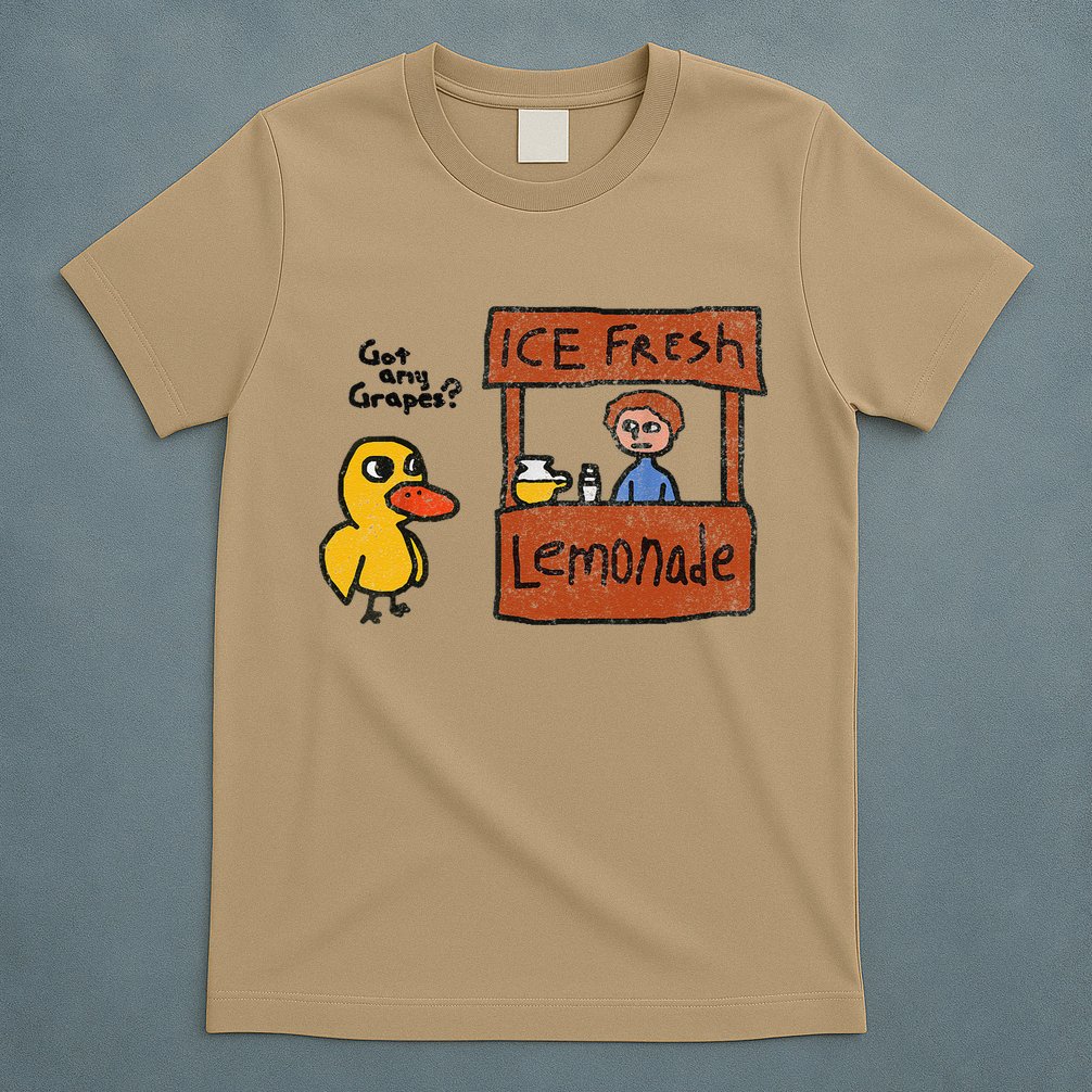 Ice Fresh Lemonade Got Any Grapes Duck Funny Gift T-Shirt