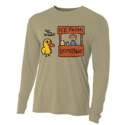 Ice Fresh Lemonade Got Any Grapes Duck Funny Gift Cooling Performance Long Sleeve Crew