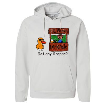 Ice Fresh Lemonade Duck Funny Got Any Grapes Love Gift Performance Fleece Hoodie